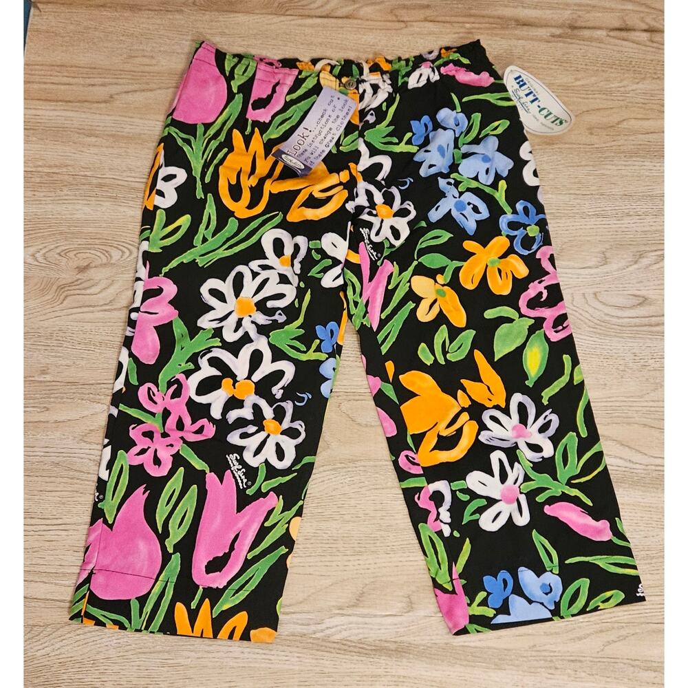 Vintage Surf Line Hawaii Floral Capris Original Butt-Cuts Womens Size Medium NWT
